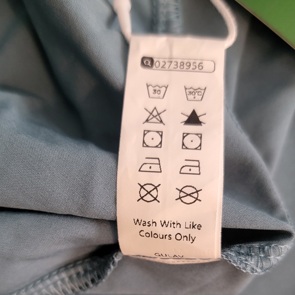 HALARA Breezeful Lace Up Ruffle Hem Maxi Dress Women's S Stone Blue Sleevless - Picture 12 of 12